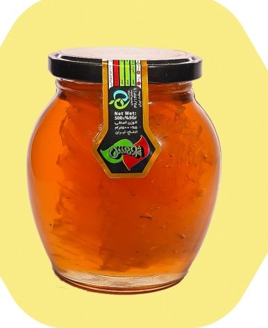 پژوهش عسل خمره ای با موم 500 گرمی 12 عددی 