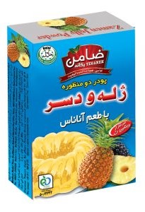 ضامن پودر ژله 3 منظوره آناناس جعبه 100 گرمی 8 عددی 