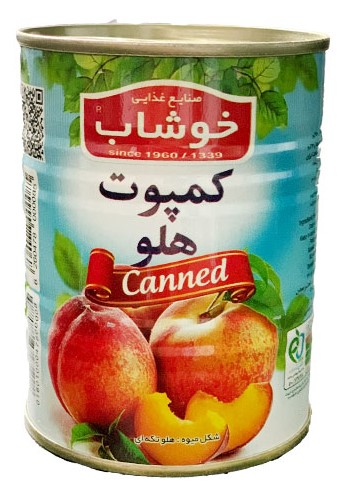 خوشاب کمپوت هلو 350 گرمی 24 عددی