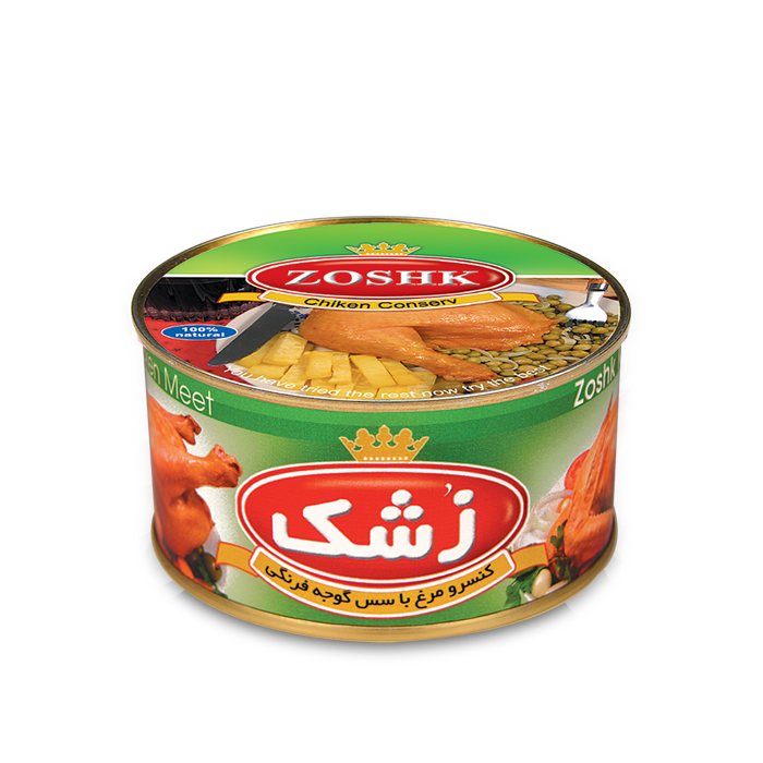 زشک کنسرو خوراک مرغ