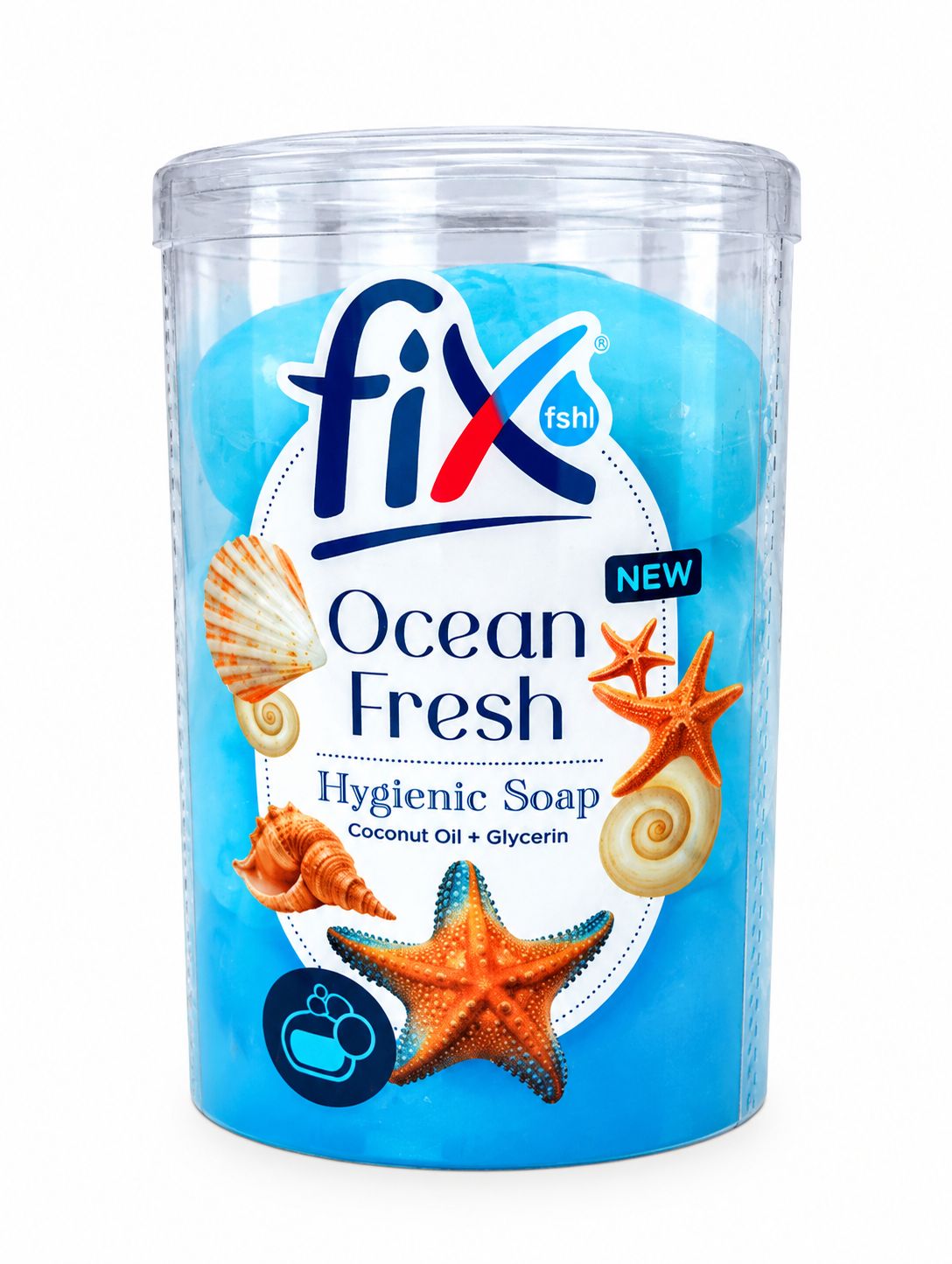 صابون100گرم طلقی 4عددي نسيم اقيانوس FIX 