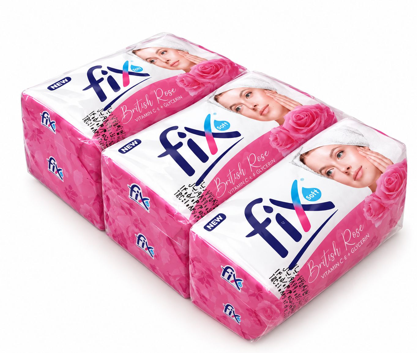 صابون90گرم با رايحه FIX) British rose lady)